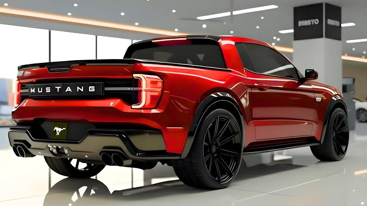 2026 Ford Mustang Pickup Truck Revealed With 480 HP V8 and Futuristic LED Lighting Design